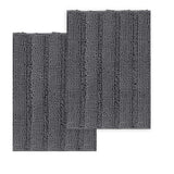 PrimeBeau Strip Chenille Bathroom Rugs Set