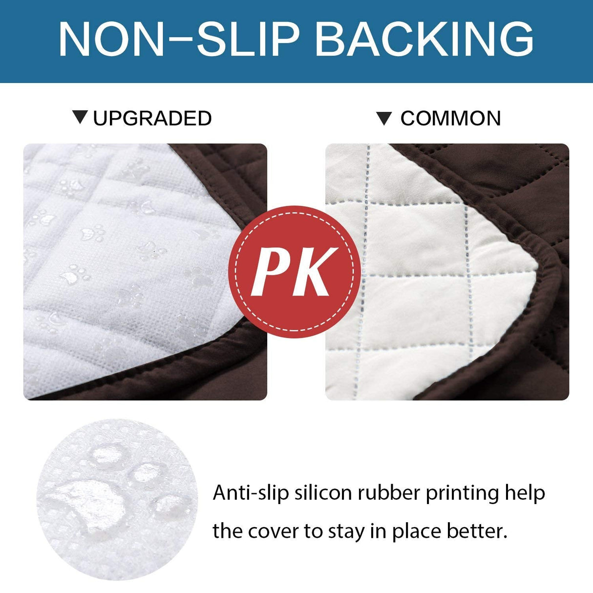 PrimeBeau Waterproof Recliner Cover Non-Slip Fabric Protector for Standard and Large Recliners