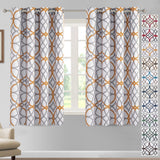 PrimeBeau GEO Pattern Blackout Curtains 2 Panels Set