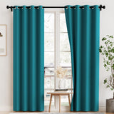 PrimeBeau 100% Blackout Grommet Curtain Draper Set of 2 Panels 52 Series