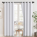 PrimeBeau 100% Blackout Grommet Curtain Draper Set of 2 Panels 52 Series