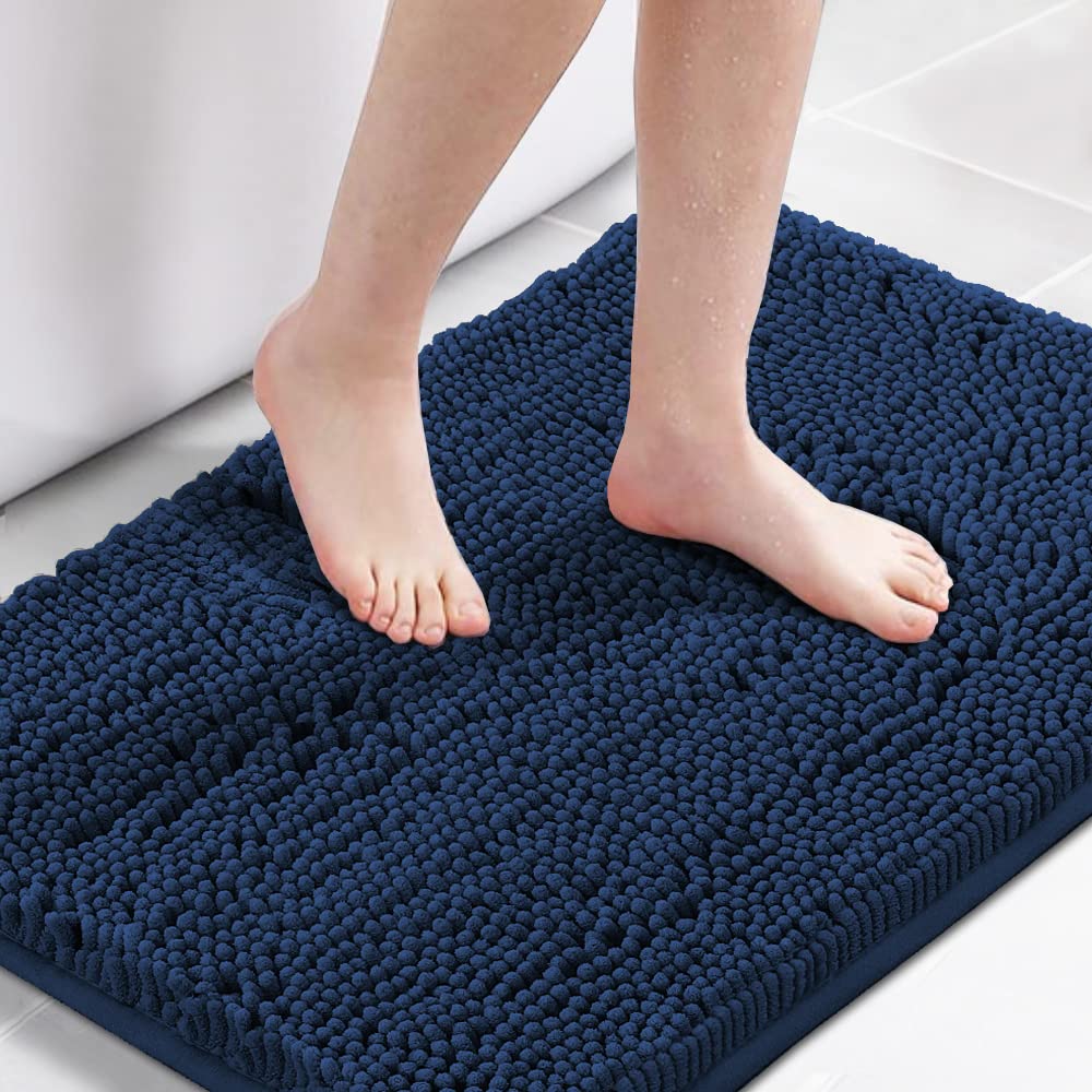 PrimeBeau Bath Rugs Chenille Floor Mat Ultra Soft Washable Bathroom Dry Fast Water Absorbent Bedroom Area Rugs(1 Piece)