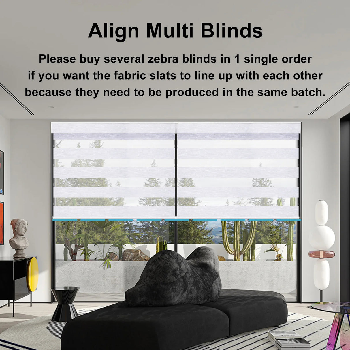 60% Blackout Motorized Zebra Shades 75mm Translucent Eloise