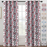 PrimeBeau GEO Pattern Blackout Curtains 2 Panels Set