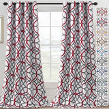 PrimeBeau GEO Pattern Blackout Curtains 2 Panels Set