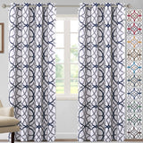 PrimeBeau GEO Pattern Blackout Curtains 2 Panels Set