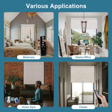 100% Blackout Motorized Roller Shades Linen Series