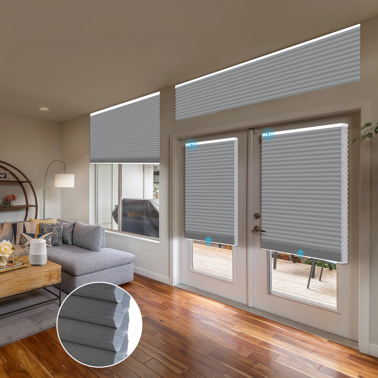 Motorized Blackout Cellular Shades Nowa Essential