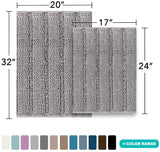 Chenille Stripe Rug 20" x 32" & 17"x 24" Set of 2