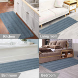 Chenille Stripe Rug 47" x 17" & 17"x 24" Set of 2