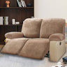 Simply Stretch Velvet Recliner Slipcovers with Armrest Covers 2 Seater